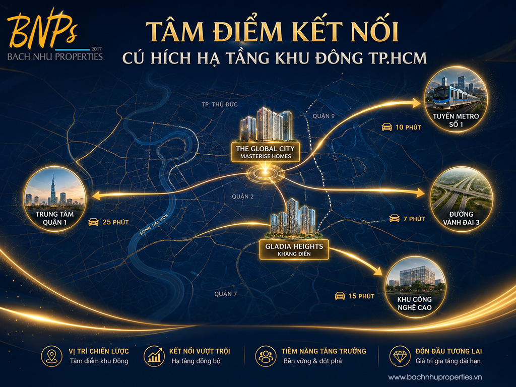 Tâm điểm kết nối – Cú hích hạ tầng khu Đông TP.HCM